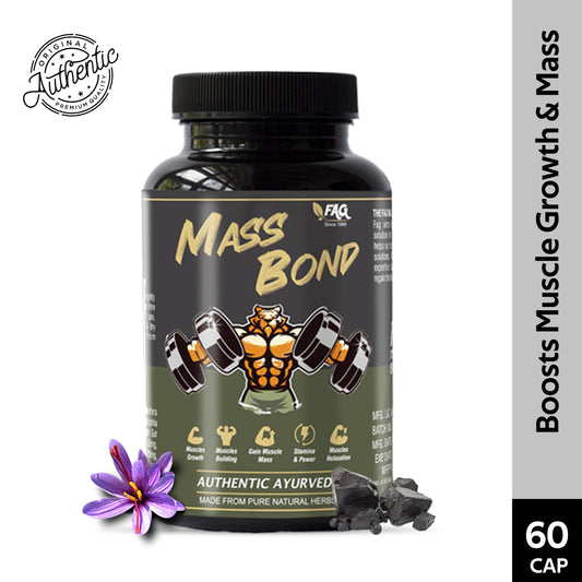 Mass bond Ayurvedic Capsules For Muscle Gain & Performance (60 Cap)
