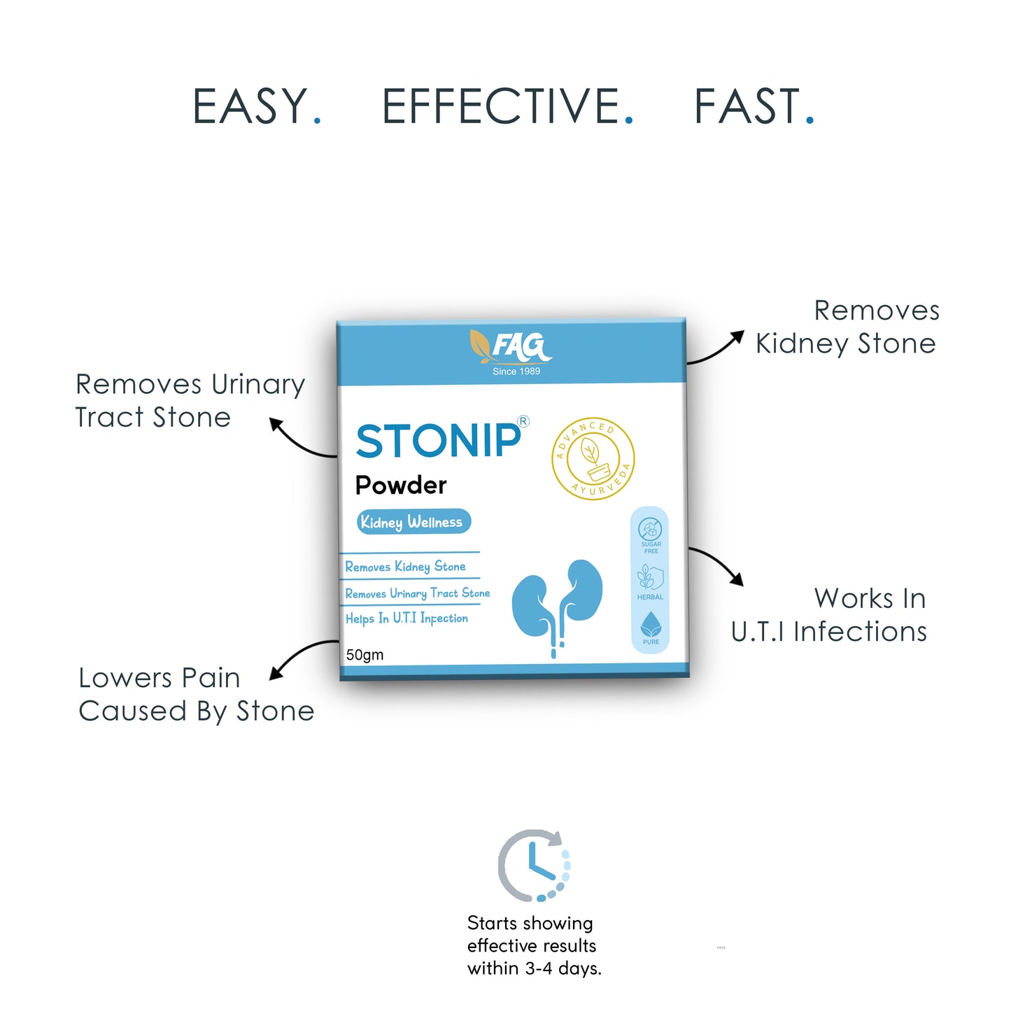 Stonip Powder For Burning Kidney Stoney | Urinary Tract Stone ( 50gm )
