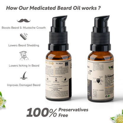 Jatadhari Ayurvedic Beard Oil For Beard Growth, Patchy & Shiny Beard Hair Oil  (30 ml)