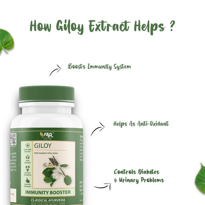 Giloy For Boosting Immunity | Anti - Oxidant | Fever & Indigestion ( 60 Cap )