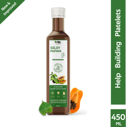 Giloy Papaya Juice | Increases Platelets & Boosts Immunity (450ml)