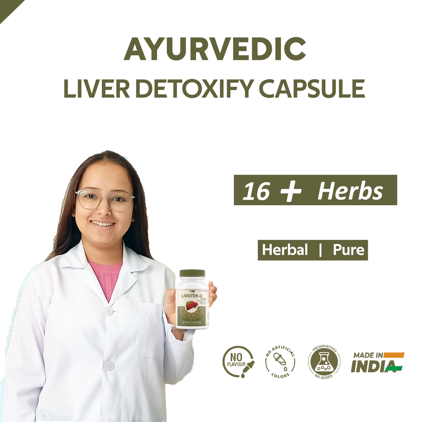 Livotek-G For Liver Detoxify | Fatty Liver | Hepatitis (30 Capsule)