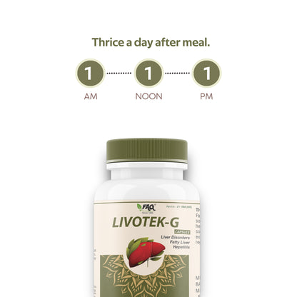 Livotek-G For Liver Detoxify | Fatty Liver | Hepatitis (30 Capsule)