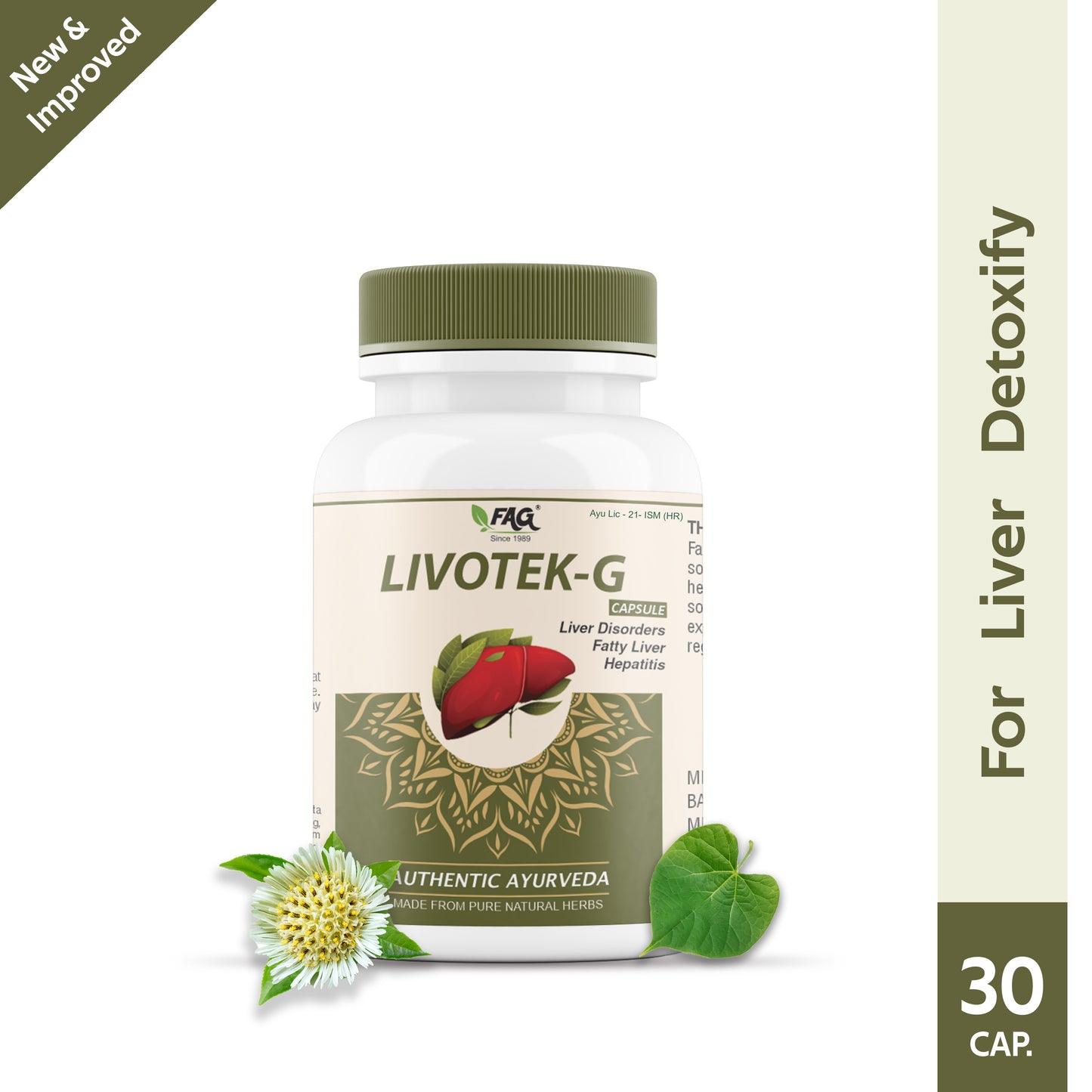 Livotek-G For Liver Detoxify | Fatty Liver | Hepatitis (30 Capsule)